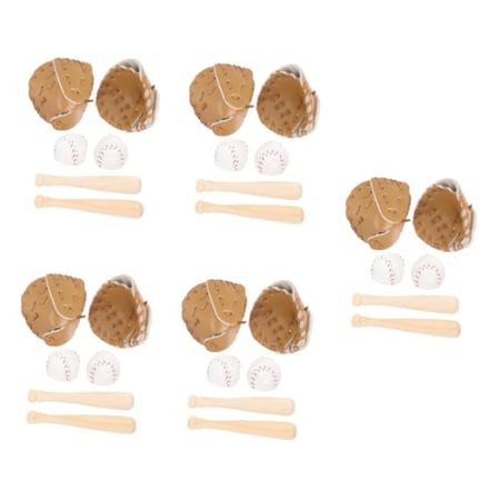 TOYANDONA 10 Sätze Diorama im Maßstab 1:12 Schlüsselanhänger Zubehör Mini Kinderspielzeug Kinder Spielzeug Handschuhe für Kinder Outdoor-Spielzeug für Kinder Schlüsselanhänger Baseball Junge