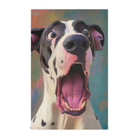 EtherSpher Geschirrtücher mit Cartoon-Motiv, Motiv: Deutsche Dogge, dekorativ, für Küche, Frottee, Badezimmer-Zubehör, Boho-Zubehör, Para Mesas, 71,1 x 45,7 cm, 4 Stück