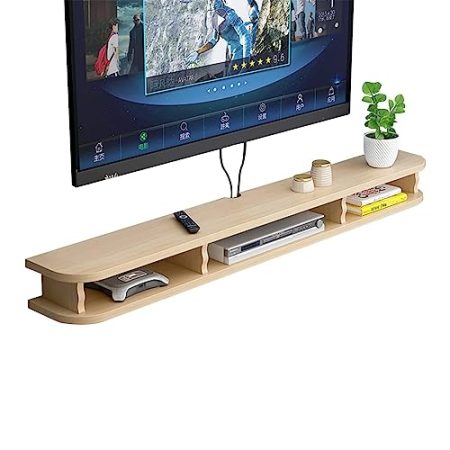 TV Lowboard Hängend - Wandmontage TV-Schrank - TV Schrank Hängend, Hängender TV-Schrank, Weiße TV-Box-Regale, Schwebendes Regal Mit Verstecktem Kabel An Der Wand, TV-Box, Spieleregale ( Color : A , Si