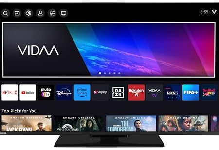 Toshiba QLED Fernseher 40 Zoll Smart TV VIDAA 40QV3F63DDZ Full HD Fernseher, HDR TV mit integriertem Triple-Tuner, schwarz
