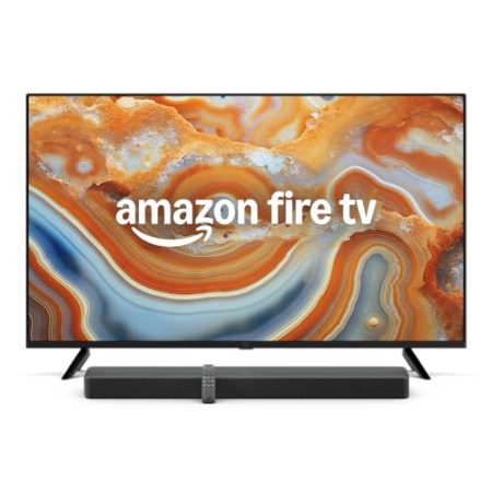 4K-UHD-Smart-TV aus der Amazon Fire TV-4-Serie | 50 Zoll und Amazon Fire TV-Soundbar Plus | 3.1-Kanal-Sound, All-in-one-Design, Dolby Atmos, DTS:X, auch ideal für Dialoge geeignet