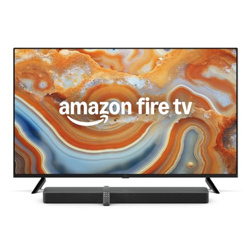 4K-UHD-Smart-TV aus der Amazon Fire TV-4-Serie | 50 Zoll und Amazon Fire TV-Soundbar Plus | 3.1-Kanal-Sound, All-in-one-Design, Dolby Atmos, DTS:X, auch ideal für Dialoge geeignet