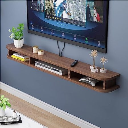 Tv Lowboard - Wandmontage TV-Schrank, TV-Box-Regale Aus Holz, Schwimmendes, Verstecktes Kabel-Wandregal, TV-Schrank, Hängender TV-Schrank, TV-Box/Fernbedienungsregal, Tv Schrank Hängend ( Color : A ,
