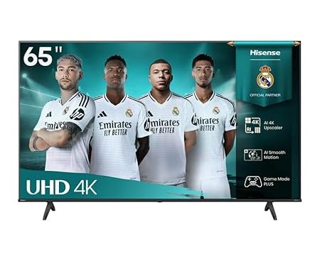 Hisense Smart TV 65 Zoll 4K Ultra HD 2025 65A6Q, Smart TV VIDAA U8, Dolby Vision, HDR 10, Game Mode Plus, Alexa Built-in, VIDAA Voice, Tuner DVB-T2/S2 HEVC 10, Lativù 4K, 65 Zoll, 2025 LED