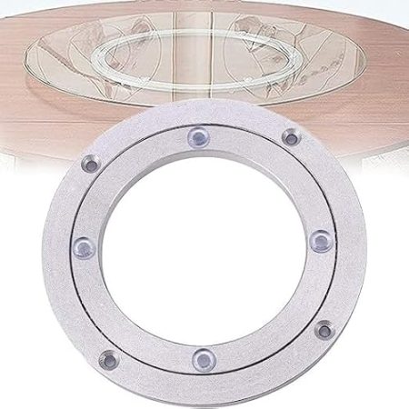 Aluminiumlegierung Drehkranz strapazierfähiges Kugellager Drehteller für Restaurants Esstisch Kuchen Dekorationen TV Monitor Ständer 1.00V