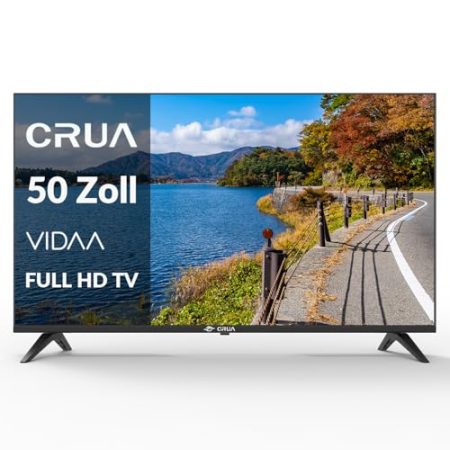 VIDAA Smart TV,127CM (50 Inch) TV,1920x1080P Full HD TV,LED TV with HDMI/USB/AV IN/Triple Tuner DVB-T2/T/C/S2/Compact and Smart for Your Home,Black [Energy Class E]