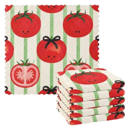 EtherSpher Geschirrtücher aus Baumwolle, saugfähig, lustige Handtücher, für Küche, Küche, Frottee, Geschirrtuch, Zubehör, 27,9 x 27,9 cm