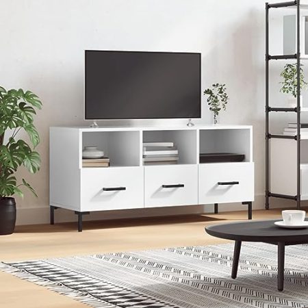 FSJIELW Home & Garden TV-Schrank Hochglanz Weiß 102x36x50 cm Holzmöbel Wahl