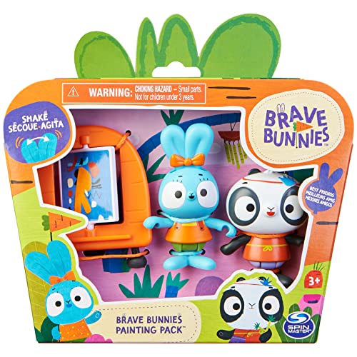 Brave Bunnies Basic Figuren Sets, 3er Packs, jeweils mit 1 Hasenfigur, 1 Tierfigur, 1 Zubehörteil, Malen, Skateboard oder Schatzsuche - online keine Vorauswahl der Variante möglich
