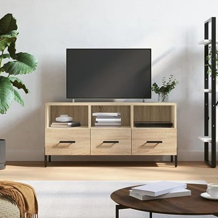 XGWKCNV Entertainment Centers & TV StandsTV Schrank Sonoma Eiche 102x36x50 cm Holzwerkstoff