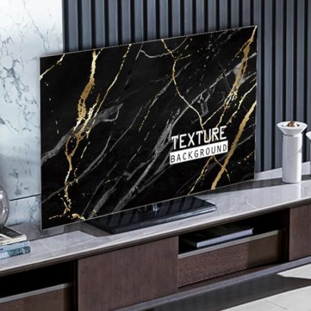 VUT Moderner Stil, Schwarz-weißes Spleißdesign, Wand-tv-Abdeckung, Gebogener Bildschirm, Desktop-LCD-Monitor-displayschutz, Tv-zubehör(Size:19in(46x35cm),Color:B)