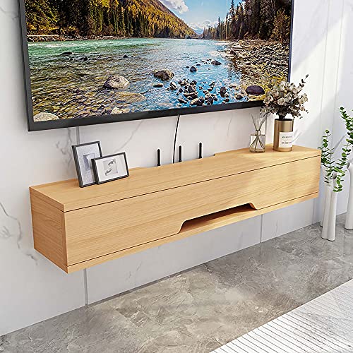 Vendics Tv-Ständer Schrank Wandmontage,Schwebender Tv-Schrank,Hängendes Unterhaltungsregal Für Das Wohnbüro Im Wohnzimmer/Walnut/50Cm