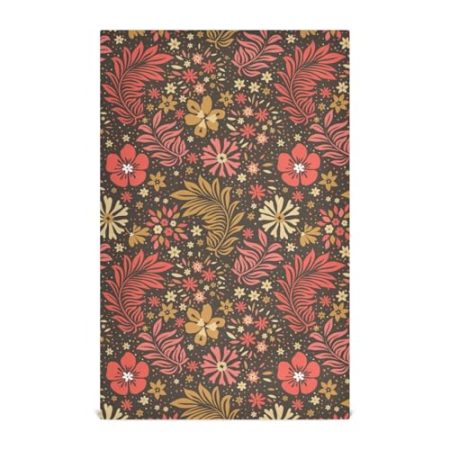 Geschirrtücher aus Mikrofaser, Baumwolle, Frottee, Küchenhandtücher, helles Camping-Zubehör, 71,1 x 45,7 cm, Gelb, Burgunderrot, 4 Stück